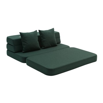 by KlipKlap KK 3 Fold Sofa XL Soft Deep Green/Green ryggstøtte