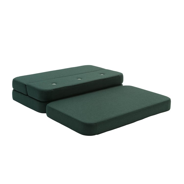 by KlipKlap KK 3 Fold Sofa XL Soft Deep Green/Grønn foldet