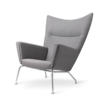 Carl Hansen & Søn CH446 Wing Chair Passion 6101 Grey Slanted