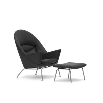 Klassisk Wegner fotskammel for Wing Chair og Oculus Chair