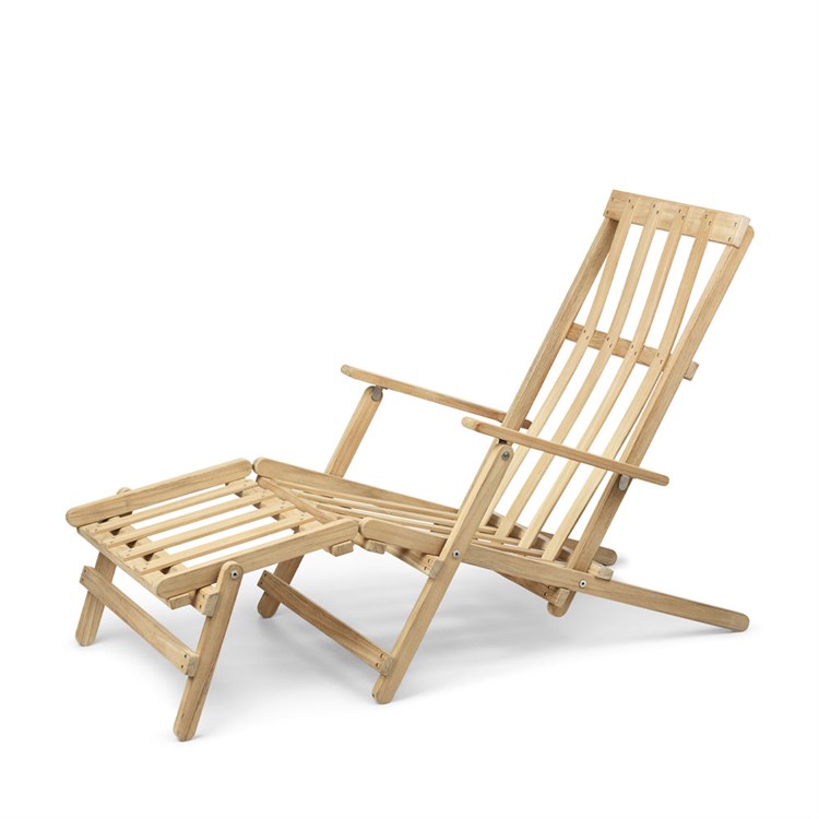 Carl Hansen & Søn Outdoor Deck Chair Forlenget uten pute