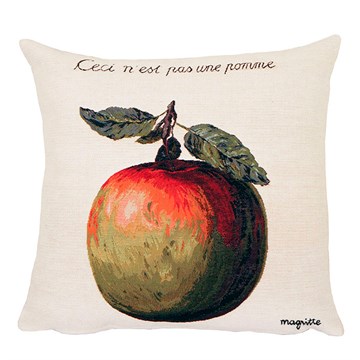 Poulin Magritte pute Ceci n´est pas une pomme