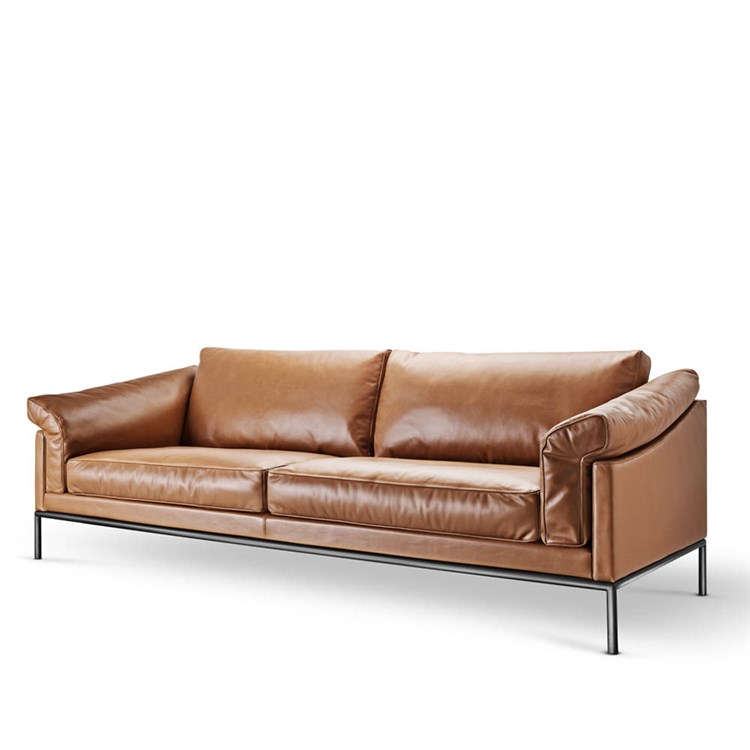 Eva Solo Furniture Crush Sofa 3-seter Envy Leather Cognac Slanted