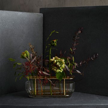 Fritz Hansen Ikebana Vase Glass og Messing Langt miljø