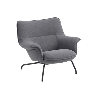 Muuto Doze Lounge Chair Lavrygg / Tube Base Ocean 80/Antrasittsvart