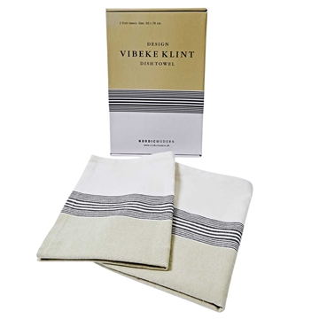 Nordic Modern Vibeke Klint kjøkkenhåndklær - oliven*