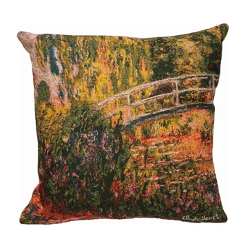 Poulin Design Claude Monet Cushion - Den japanske broen (varm)