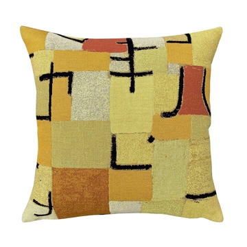 Poulin Design Cushion Klee Signs i gult