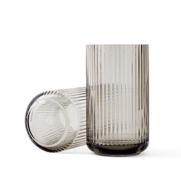 Lyngby Vase Glass Røyk Stor H25 cm