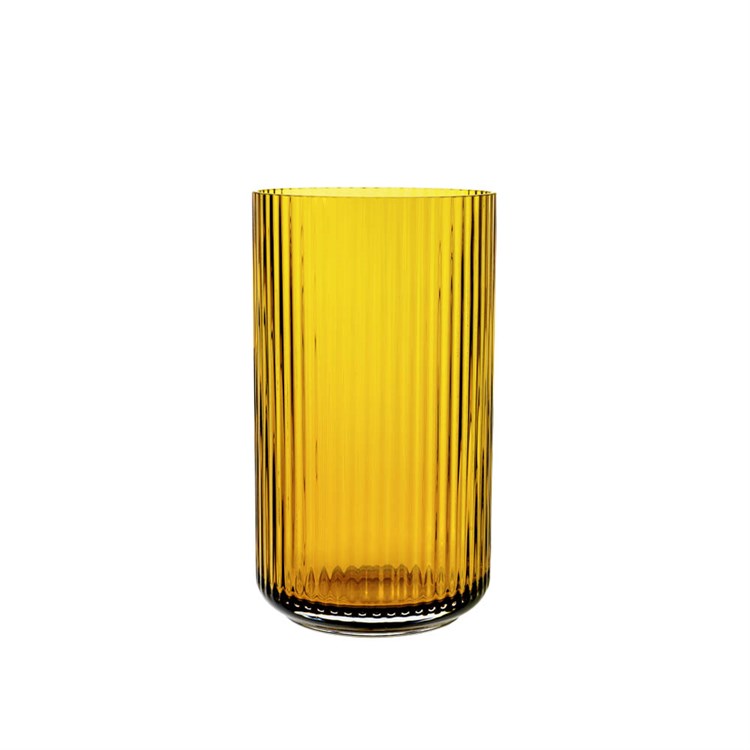 Lyngby Vase Glass Amber Stor H25 cm