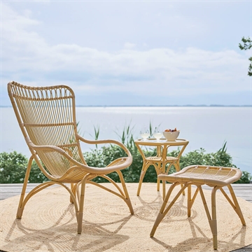 Sika-Design Outdoor Monet Fotskammel og lenestol naturell