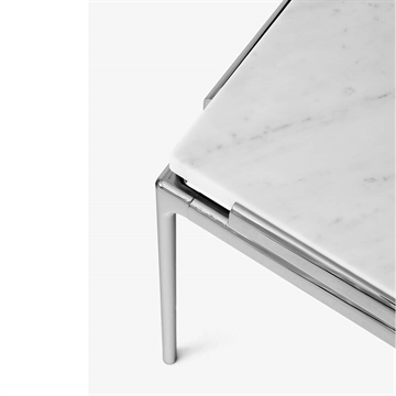 AndTradition Sett Table LN11 - Dark Chrome/ Bianco Carrara Marble close