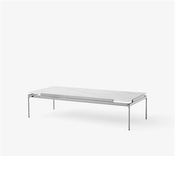 AndTradition Sett Table LN12 - Dark Chrome/ Bianco Carrara Marble