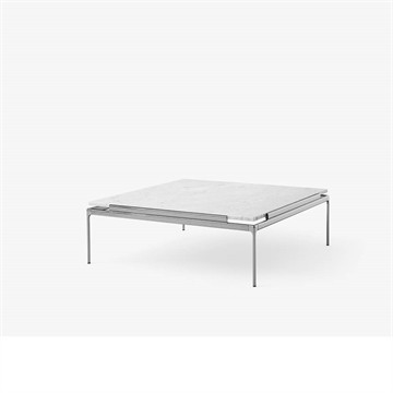 AndTradition Sett Table LN13 - Dark Chrome/ Bianco Carrara Marble