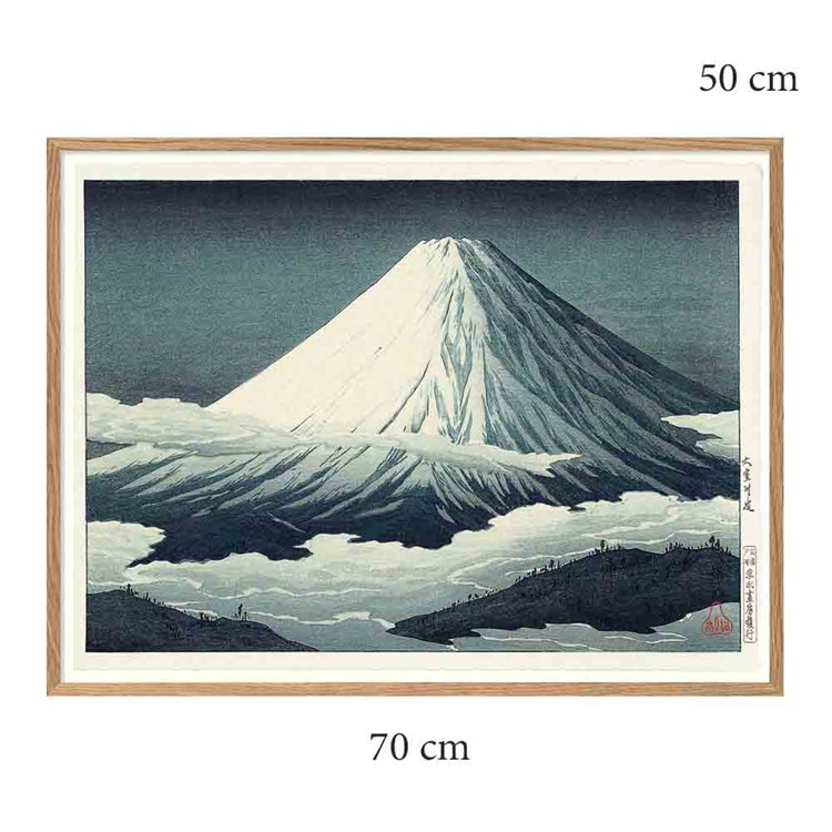The Dybdahl Co Poster Mount Fuji Oak Frame 70x50