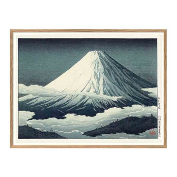 The Dybdahl Co Poster Mount Fuji Oak Frame