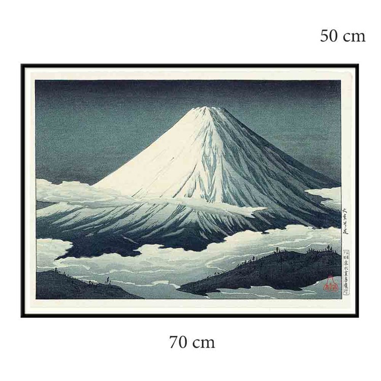 The Dybdahl Co Poster Mount Fuji Black Frame 70x50