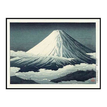 The Dybdahl Co Poster Mount Fuji Black Frame