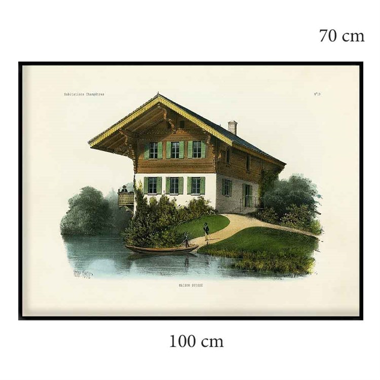 The Dybdahl Co Poster Maison Suisse svart ramme 100x70
