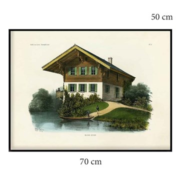 The Dybdahl Co Poster Maison Suisse svart ramme 70x50
