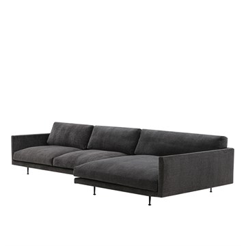 Wendelbo Maho sofa m/sjeselong venstre modul 2 + 25 grå skråstilt