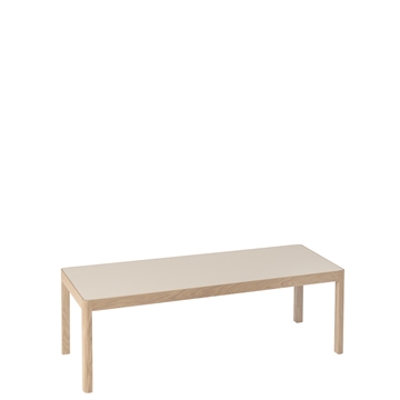 Muuto Workshop Sofabord Linoleum Langt - Eik/Varmgrå linoleum