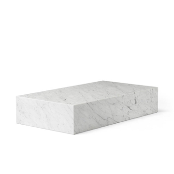 Audo Sokkel Marmorbord Grand White Carrara Marble Slanted