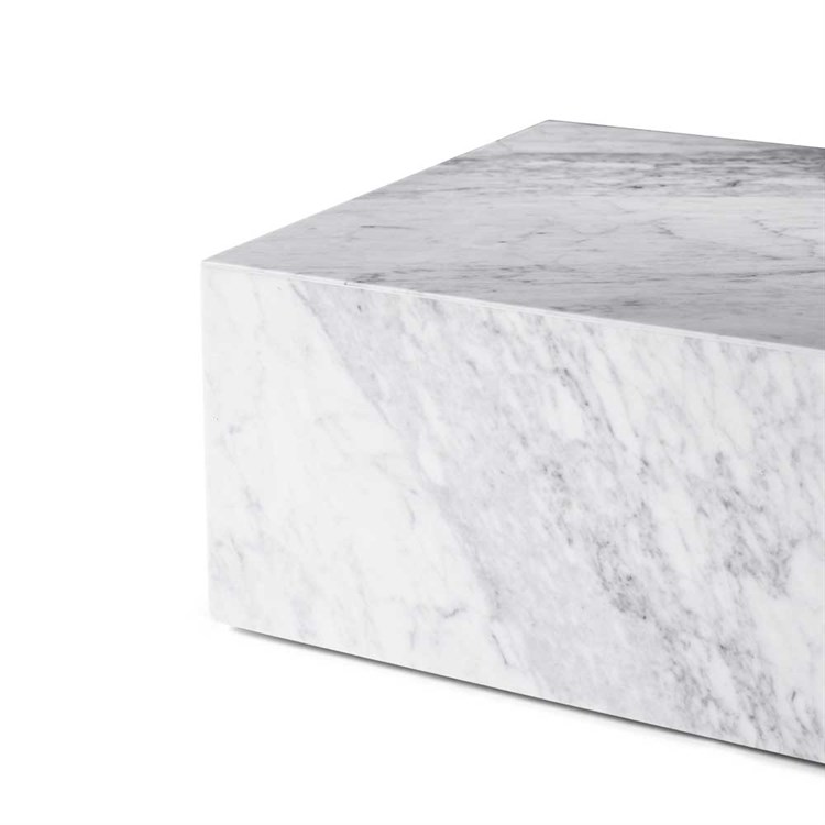 Audo Sokkel Marmorbord Grand White Carrara Marble Detail